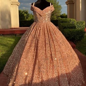 Rosegold Quinceañera Dress